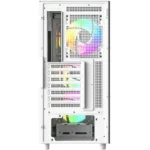 ID-COOLING WARE 510 ARGB ATX Mid-Tower PC Case, Tempered Glass, USB Type-C, 4x Pre-Installed Fans - White - Image 4