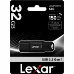 Lexar LJDS080032G-BNBNG JumpDrive  3.2Gen 1 Flash Drive, Up to 150MB/s Read Speed, 25MB/s Write Speed, 256-bit AES Encryption, Retractable Connector - 32GB