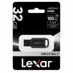 Lexar LJDV400032G-BNBNG JumpDrive USB 3.2 Gen 1 Flash Drive, Up to 100MB/s Transfer Speed, 256-bit AES Encryption, Compact Design, Key Ring Loop, Compatible with PC and Mac - 32GB