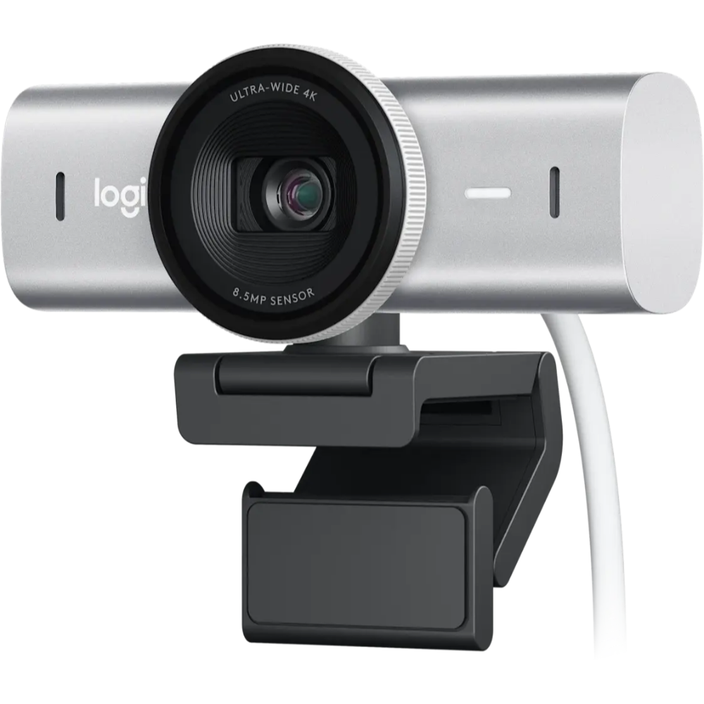 Logitech 960-001550 MX BRIO Master Series 4K Ultra HD Collaboration and Streaming Webcam – Pale Gray