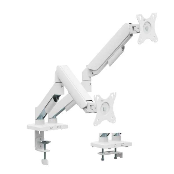 MXG EMA-24W Economical Mechanical Spring Dual Monitor Arm – White