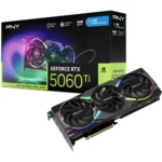 PNY GeForce RTX 5060 Ti EPIC-X ARGB OC Triple Fan 16GB GDDR7 Graphics Card, PCIe 5.0, DLSS 4, HDMI 2.1b, DisplayPort 2.1b