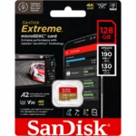 SanDisk Extreme SDSQXAA-128G-GN6MN microSD Card, Up to 190MB/s Read Speed, A2, U3, V30, 4K UHD Memory Card - 128GB