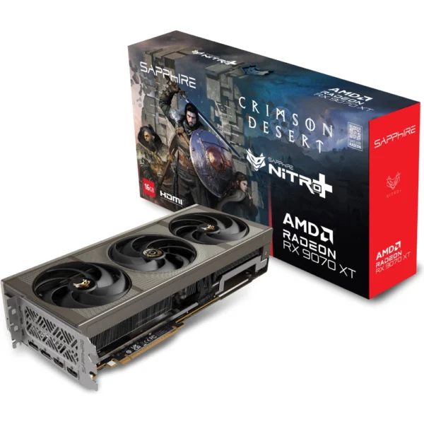 SAPPHIRE 11348-10-20G NITRO+ AMD Radeon RX 9070 XT OC 16GB Gaming Graphics Card - Crimson Desert Edition