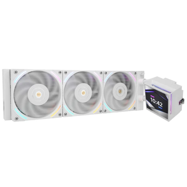 Thermalright Hyper Vision 360 ARGB AIO CPU Liquid Cooler, 360mm Radiator, Triple 120mm PWM ARGB Fans - White