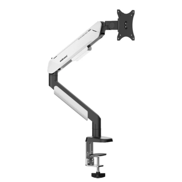 AndaSeat AD-W-A9-1S Stealth Pro II A9 Ergonomic Single Monitor Arm - Black White