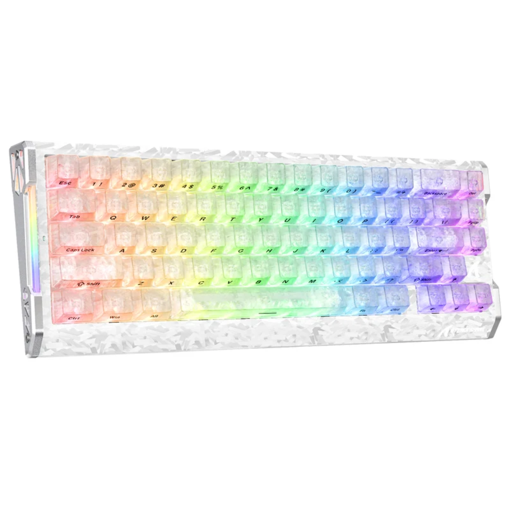 ATTACK SHARK R68 HE Rapid Trigger Wired Magnetic Gaming Keyboard, 60%, Carbon Fiber, 8KHz Polling Rate, 0.005mm RT Accuracy, Support RT/Snap Tap/DKS/MT/TGL – Ice Ninja