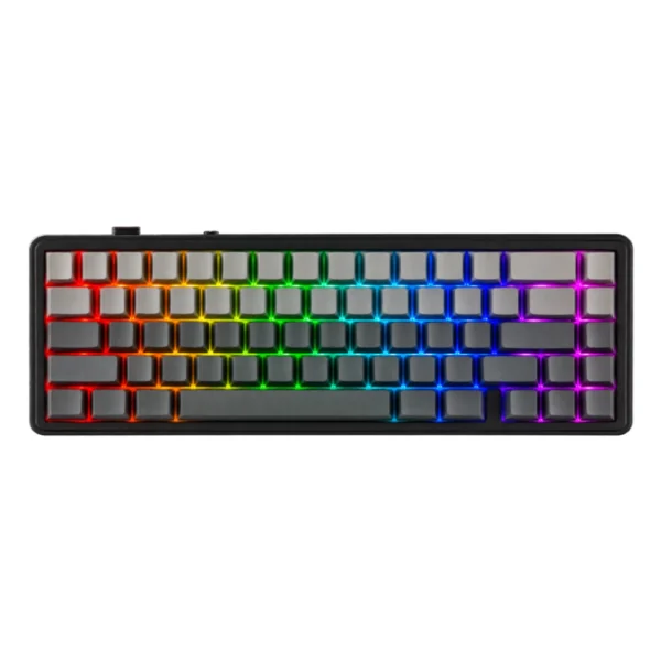 AULA F65 Wireless Mechanical Keyboard, 65% Hot Swappable Custom Keyboard - Gradient Grey - LEOBOG Greywood V3 Switch