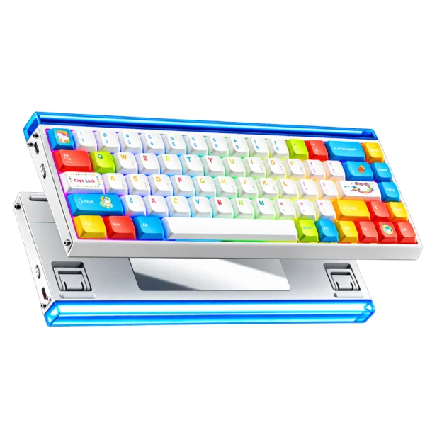 AULA HERO68 Mini Air Hall Effect Gaming Keyboard, Dual 8K Polling, 0.005mm Rapid Trigger, 128KHz Scan Rate, Tri-Mode Wireless, 6000mAh Battery, Low-Profile Magnetic Switches - Rainbow Horse