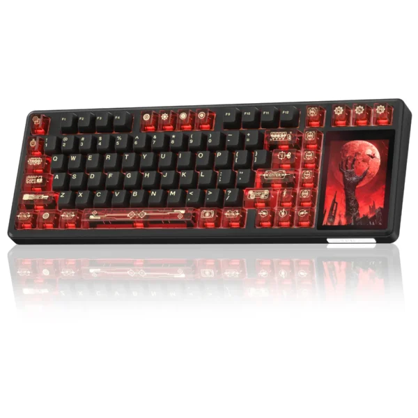 AULA L99 Smart Wireless Mechanical Keyboard, RGB Backlight – Crimson Shadow – Caramel Latte Switch
