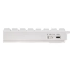 AULA MINI60 HE Pro Wireless Hall Effect Gaming Keyboard, 60%, 8000Hz Polling, 128KHz Scanning, Rapid Trigger, Adjustable Actuation, Tri-Mode Bluetooth 5.0 and 2.4GHz and USB-C, RGB, Hot-Swappable PBT Keycaps, 4000mAh – White – Mistcloud Magnetic Switch - Image 3