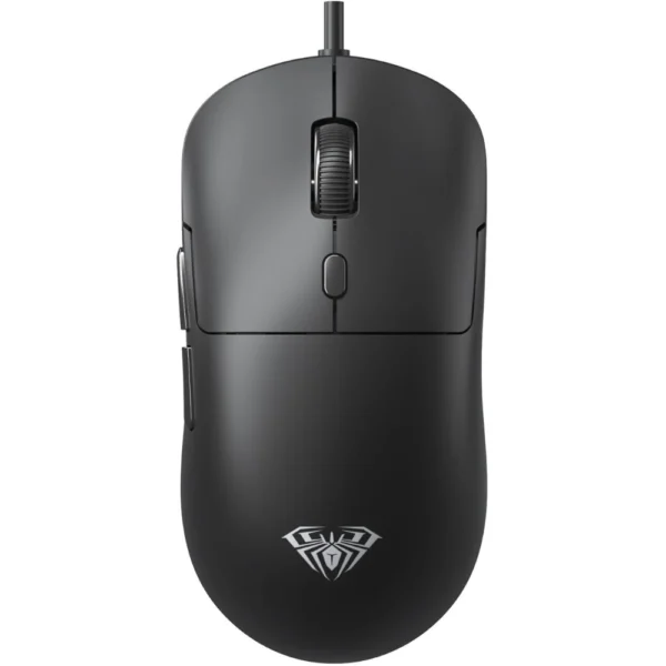 AULA S35 Wired Gaming Mouse, 7200 DPI Optical Sensor, 13 RGB Lighting Modes, Macro Side Buttons, Lightweight Ergonomic Design - Black