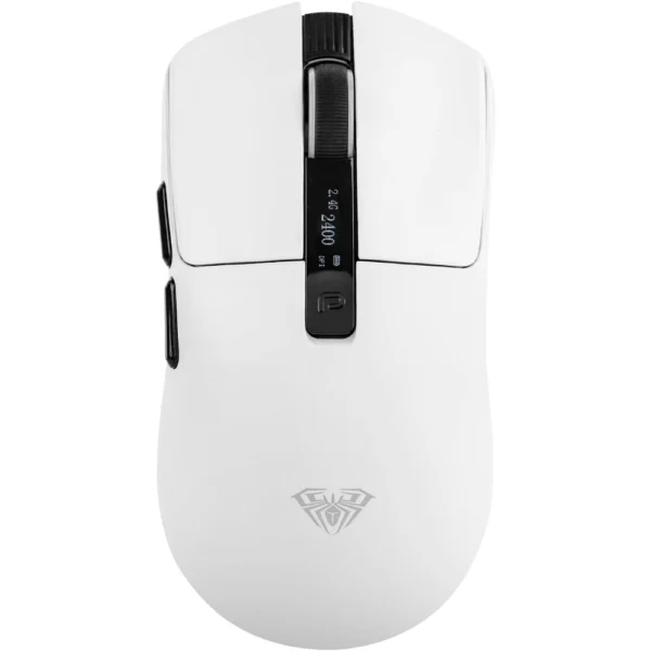 AULA SC590Pro Wireless Gaming Mouse, Tri-Mode 2.4GHz Bluetooth and Wired, PAW3311 Sensor, 500mAh Battery, 81g Lightweight Honeycomb Design - White