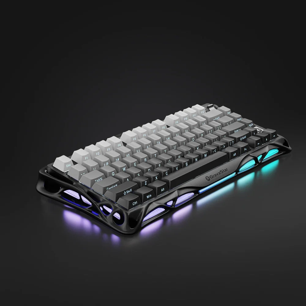 Gravastar Mercury K1 75% Wireless Mechanical Keyboard - Gradient Black - Image 1