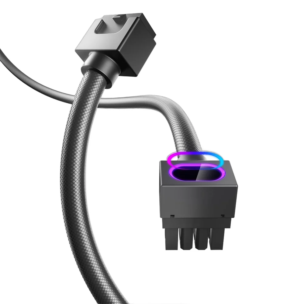 AsiaHorse Hydrus ARGB 8-pin GPU Cable Type A - Black - Image 1