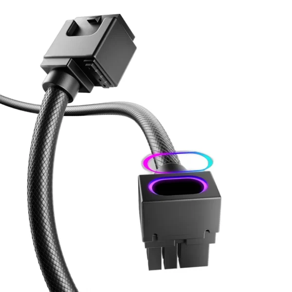 AsiaHorse Hydrus ARGB 8-pin GPU Cable Type B - Black - Image 1