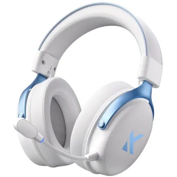 MCHOSE V9 Pro Wireless Gaming Headset, 53mm Bio-Cellulose Drivers, 7.1 Surround Sound, AI Noise-Canceling Microphone, 250-Hour Battery, Support 2.4GHz and Bluetooth Wireless, Wired - Sky White