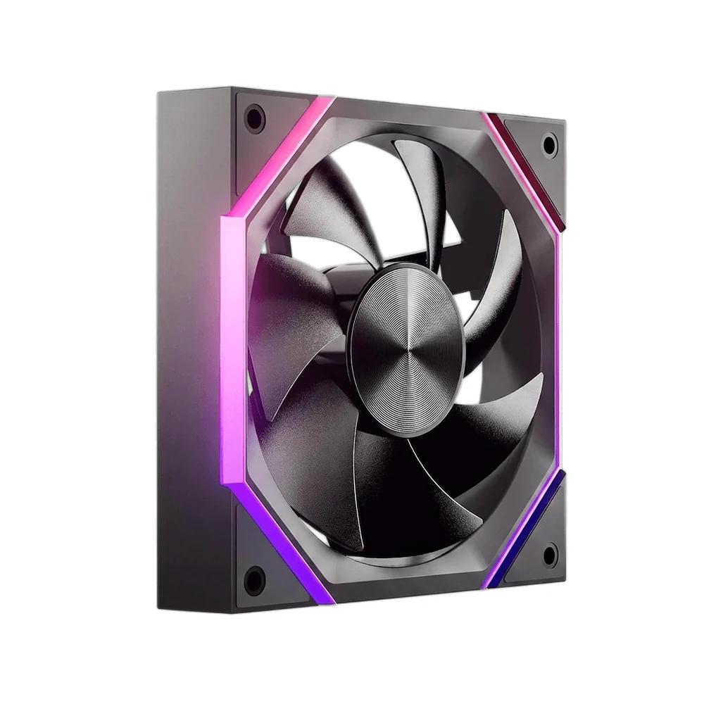 AsiaHorse Nyota 120mm ARGB PWM Case Fan, 1-Pack, Forward Blade - Black - Image 1