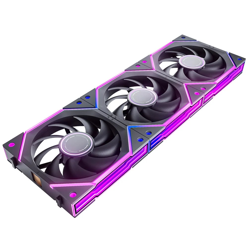 AsiaHorse Nyota Ultra 120mm ARGB PWM Case Fan, 1-Pack, Forward Blade - Black - Image 1