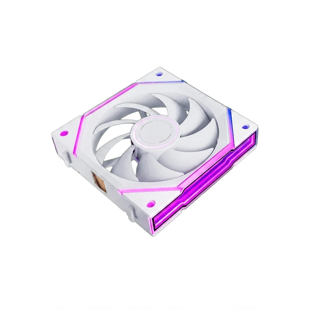AsiaHorse Nyota Ultra 120mm ARGB PWM Case Fan, 1-Pack, Forward Blade - White - Image 1