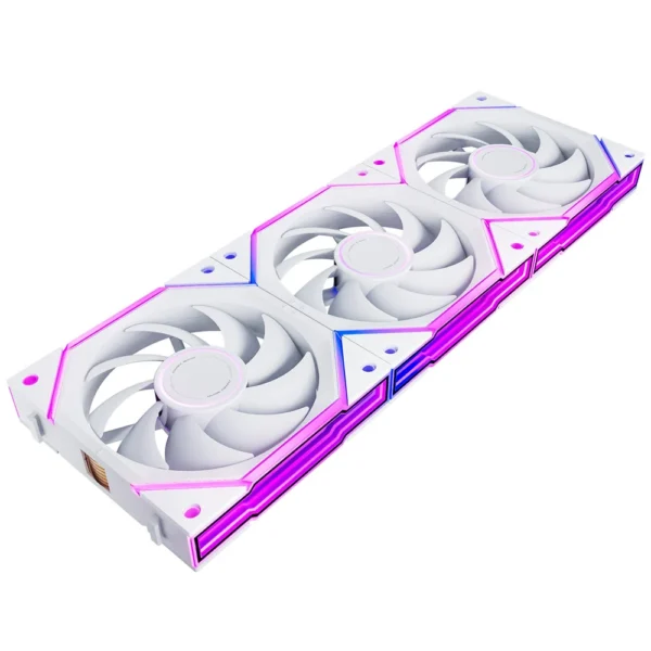 AsiaHorse Nyota Ultra 120mm ARGB PWM Case Fan, 3-Pack, Forward Blade - White - Image 1