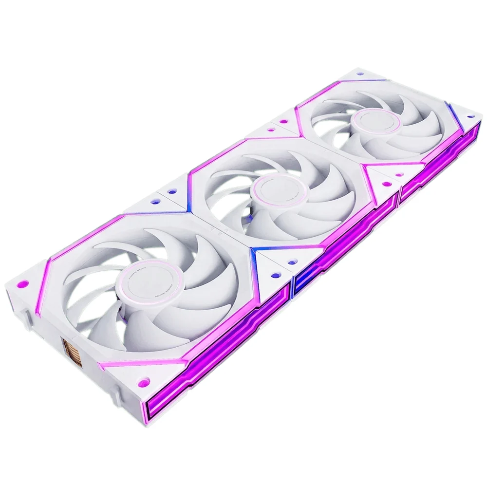AsiaHorse Nyota Ultra 120mm ARGB PWM Case Fan, 3-Pack, Forward Blade - White - Image 1