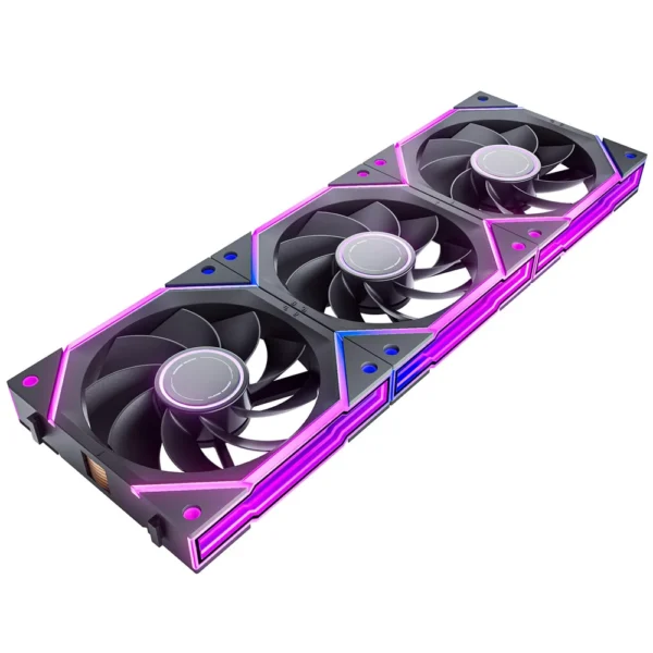 AsiaHorse Nyota Ultra 120mm ARGB PWM Case Fan, 1-Pack, Reverse Blade - Black - Image 1