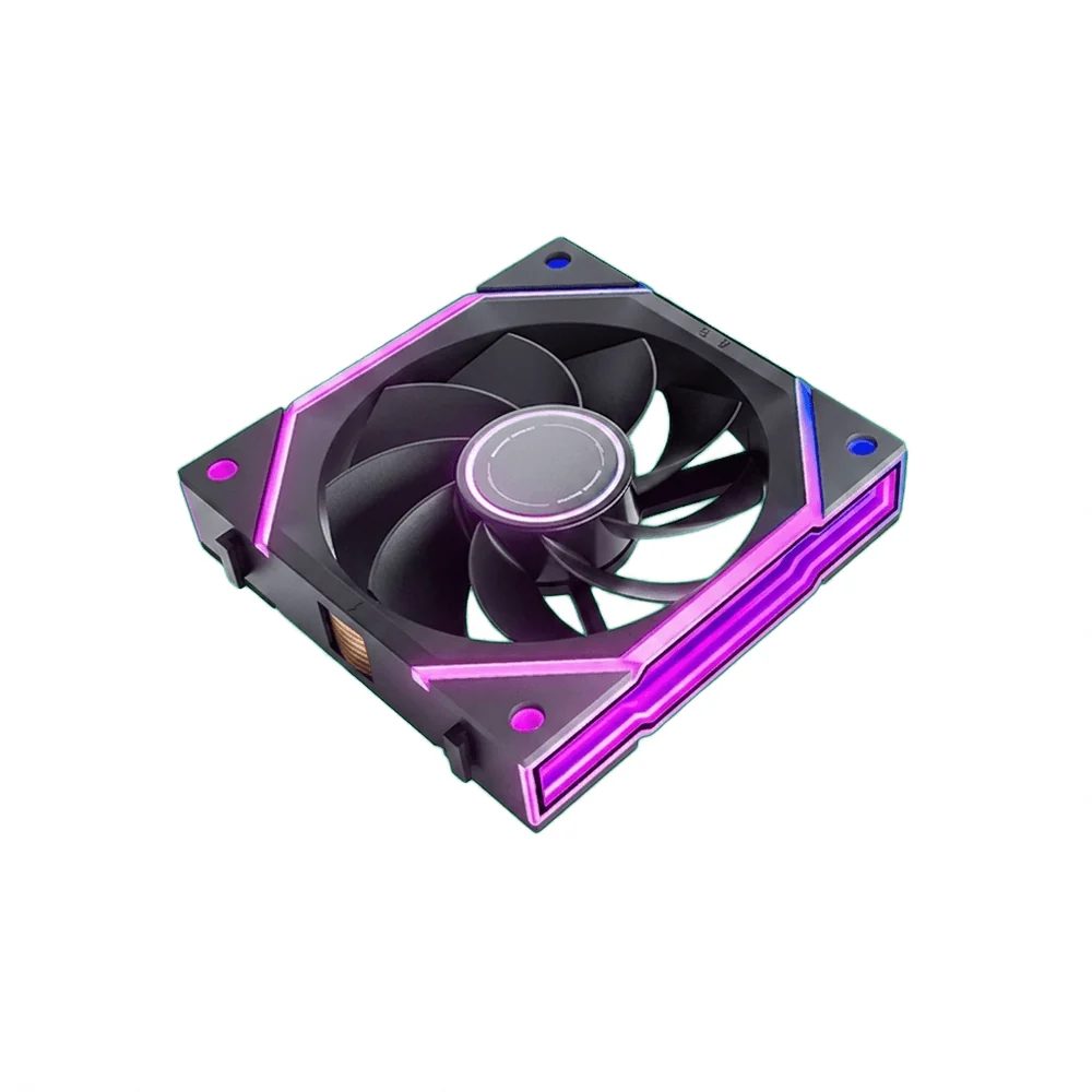 AsiaHorse Nyota Ultra 120mm ARGB PWM Case Fan, 1-Pack, Reverse Blade - Black - Image 1