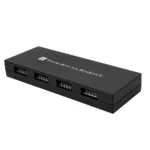 Thermalright Internal USB 2.0 Hub X5, 5-Port USB 2.0 9-Pin Hub, SATA Powered, Magnetic Mount, Internal Motherboard USB Expansion - Black