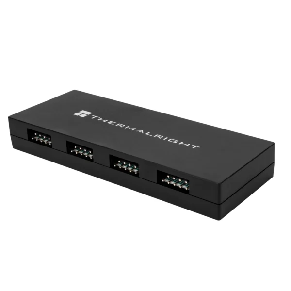 Thermalright Internal USB 2.0 Hub X5, 5-Port USB 2.0 9-Pin Hub, SATA Powered, Magnetic Mount, Internal Motherboard USB Expansion - Black