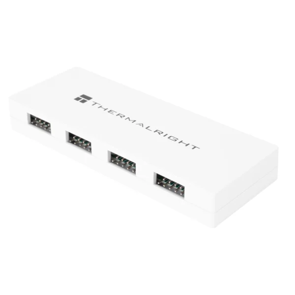 Thermalright Internal USB 2.0 Hub X5, 5-Port USB 2.0 9-Pin Hub, SATA Powered, Magnetic Mount, Internal Motherboard USB Expansion - White