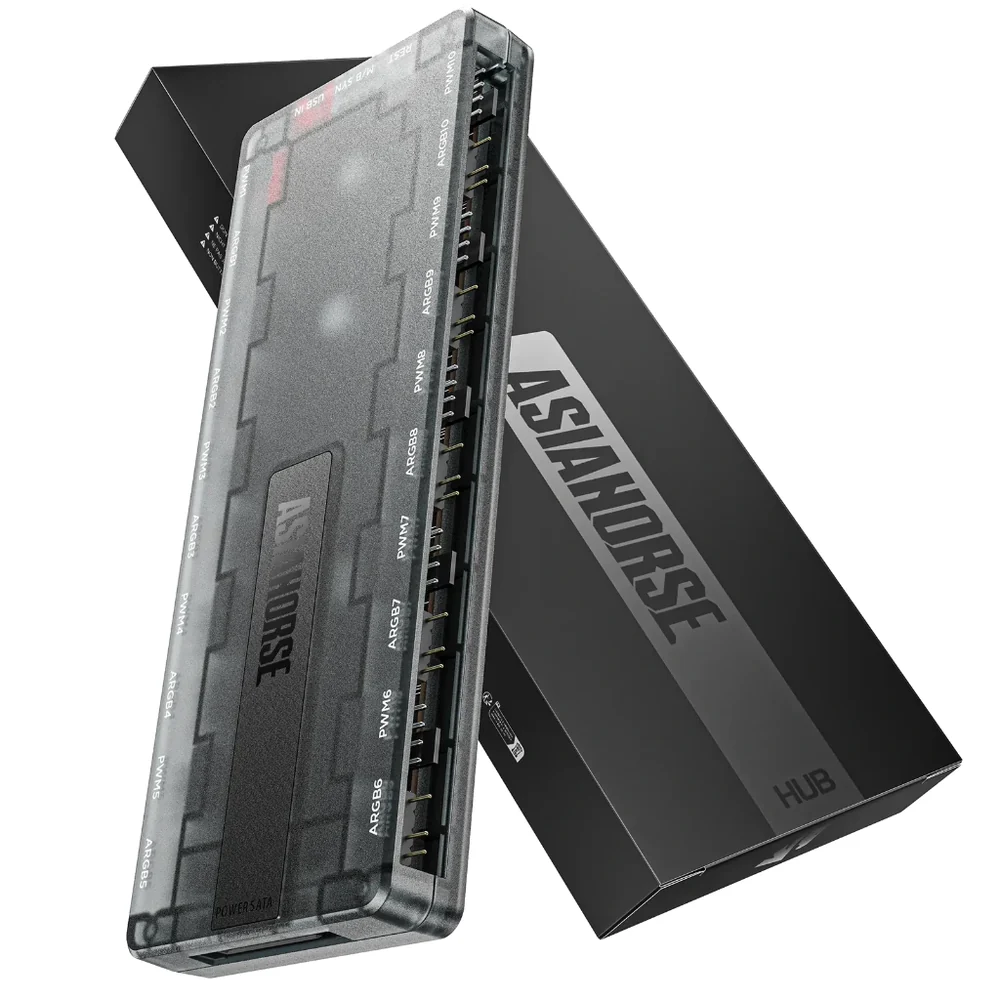 AsiaHorse Umbra ARGB PWM 10-Port Fan Hub V1 - Image 1