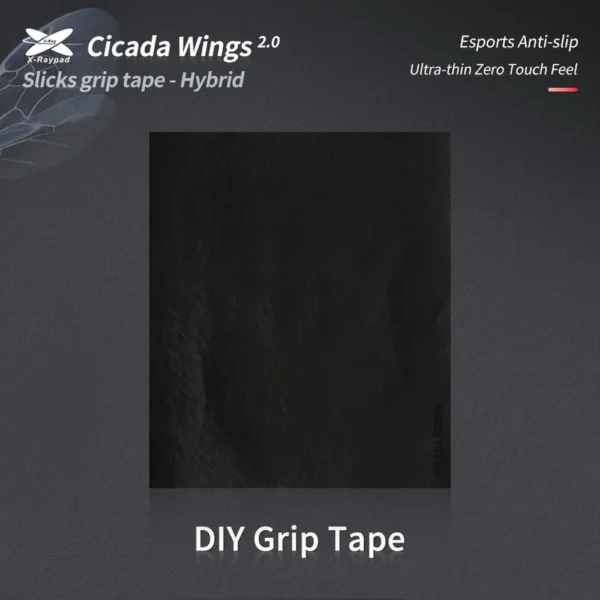X-Raypad Cicada Wings V2 Slicks Universal Pre-cut Tacky Mouse Grip Tape, Black - Image 1