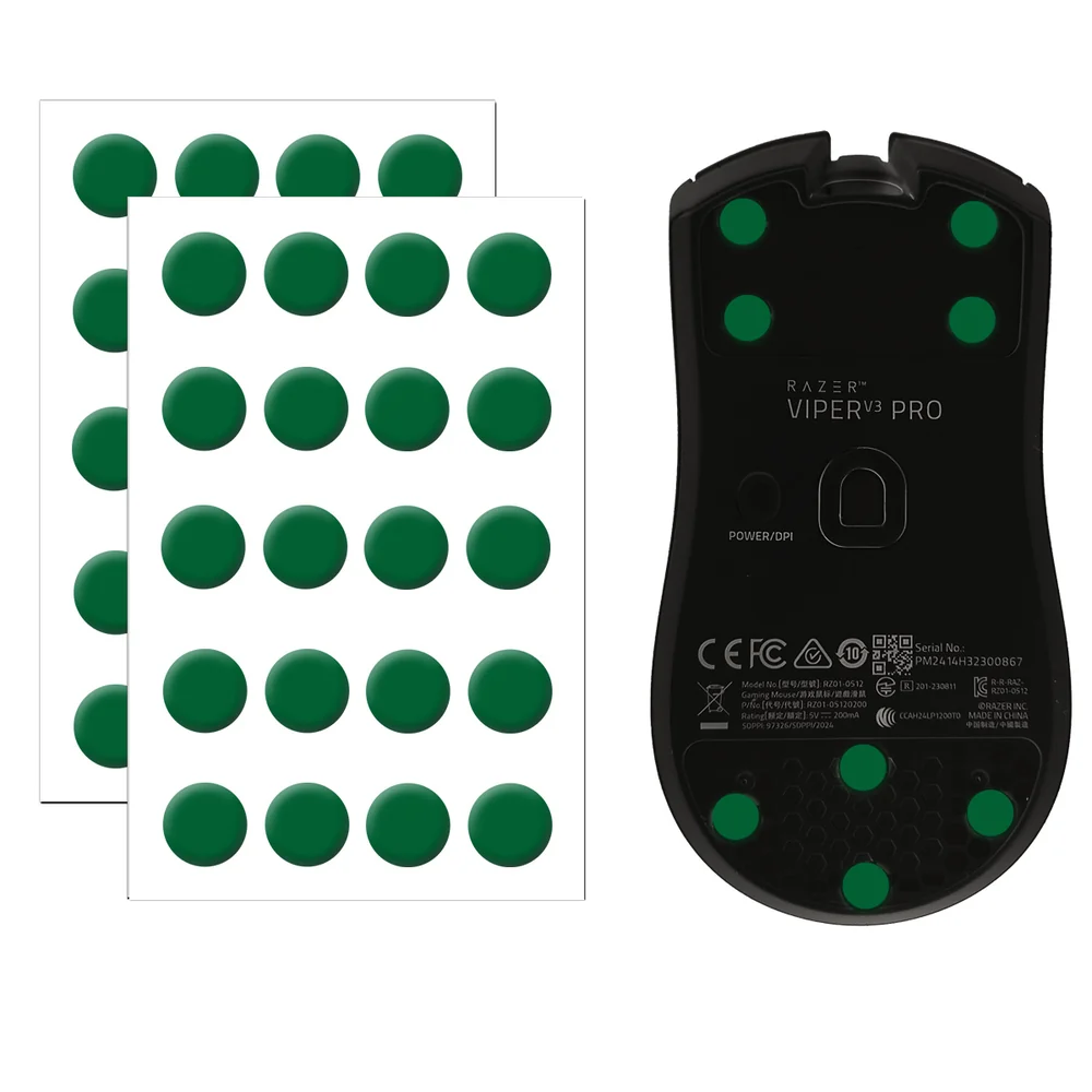 X-Raypad Jade Air Mouse Skates, 40x Universal Dots, Quiet PTFE Speed - Image 1