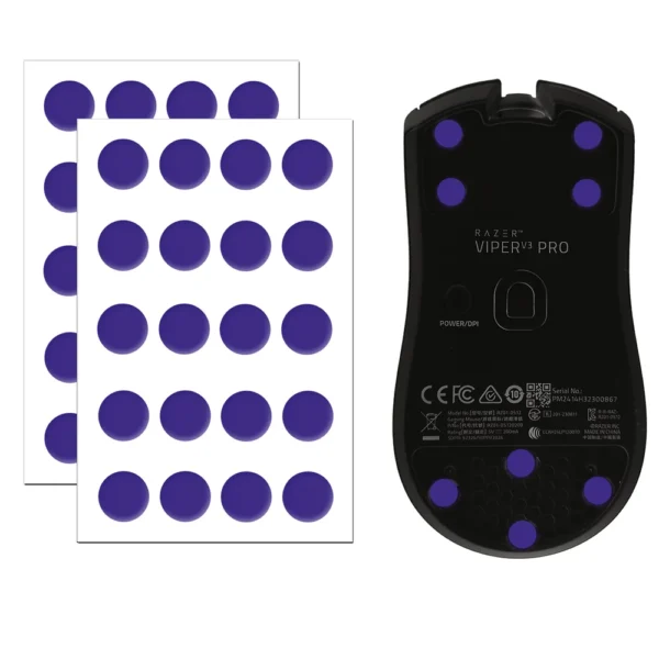 X-Raypad Obsidian Air Mouse Skates, 40x Universal Dots, Quiet Hardened PTFE - Image 1