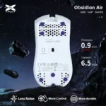 X-Raypad Obsidian Air Mouse Skates, 40x Universal Dots, Quiet Hardened PTFE - Image 2
