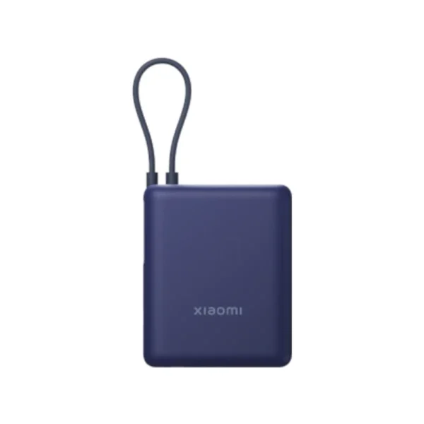 Xiaomi BHR9341GL 33W Power Bank 10000mAh (Integrated Cable) – USB-C, 33W Fast Charging, Dual USB-C Outputs, USB-A Output, 36.5Wh Battery, Compact Design - Blue