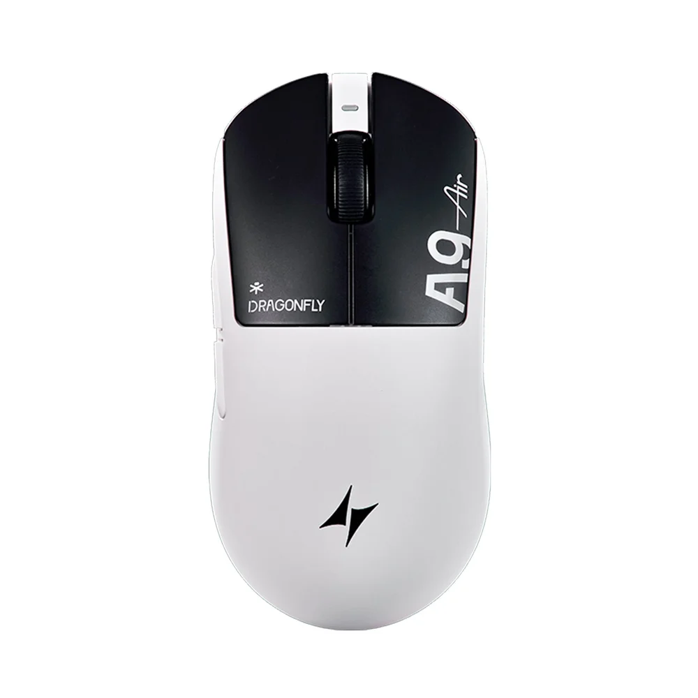 ATK Dragonfly A9 Air+ Wireless Gaming Mouse, 47g, PAW3955 Master, 8K Polling, 50,000 DPI, Swiftlight Switches, Wired/2.4GHz - Shadow White