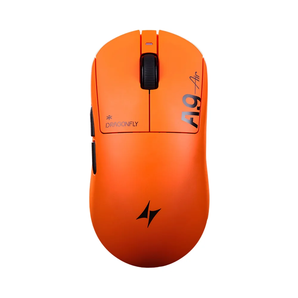 ATK Dragonfly A9 Air+ Wireless Gaming Mouse, 47g, PAW3955 Master, 8K Polling, 50,000 DPI, Swiftlight Switches, Wired/2.4GHz - Sunset Orange