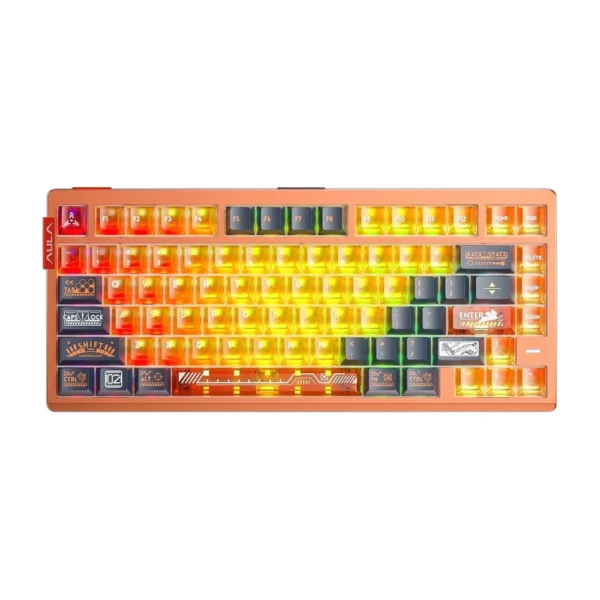 AULA AG75 ULTRA Wired Hall Effect Magnetic Gaming Keyboard, RGB Backlit, 75% Layout, 8K Polling Rate - Orange + Blue