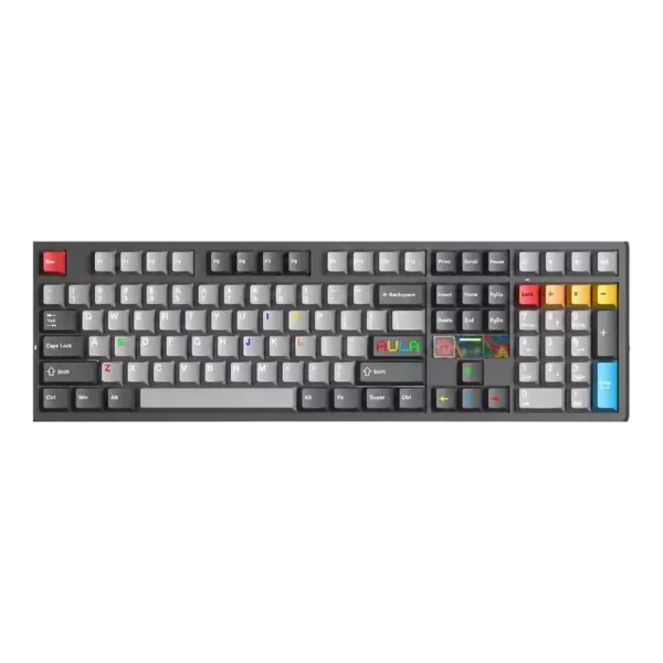 AULA F108 PRO V2 Wireless Mechanical Keyboard, RGB Backlight – Gradient Grey – Seascape Switch