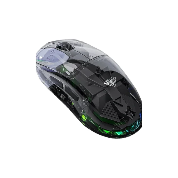 AULA SC660 Lightweight Tri-Mode Wireless Gaming Mouse, PAW3311 Sensor, Adjustable 12000 DPI, 1000Hz Polling Rate, 2.4GHz/Bluetooth/USB-C Wired, Honeycomb Shell, 67g Ultra-Light Design, RGB Lighting - Black