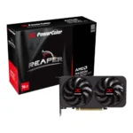 PowerColor Reaper AMD Radeon RX 9060 XT 16GB GDDR6 Graphics Card, Dual Fan - Black, RX9060XT 16G-A